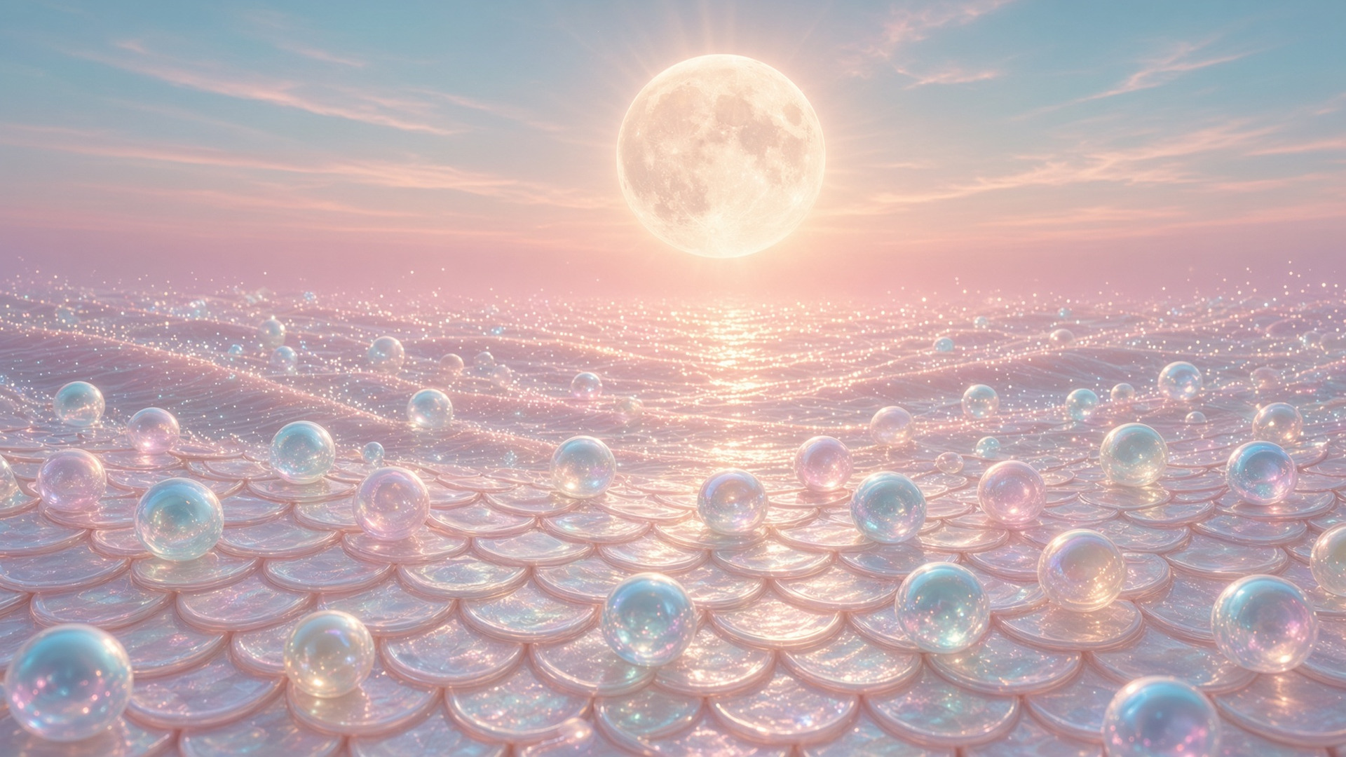 Bubble Ocean digital wallpaper
