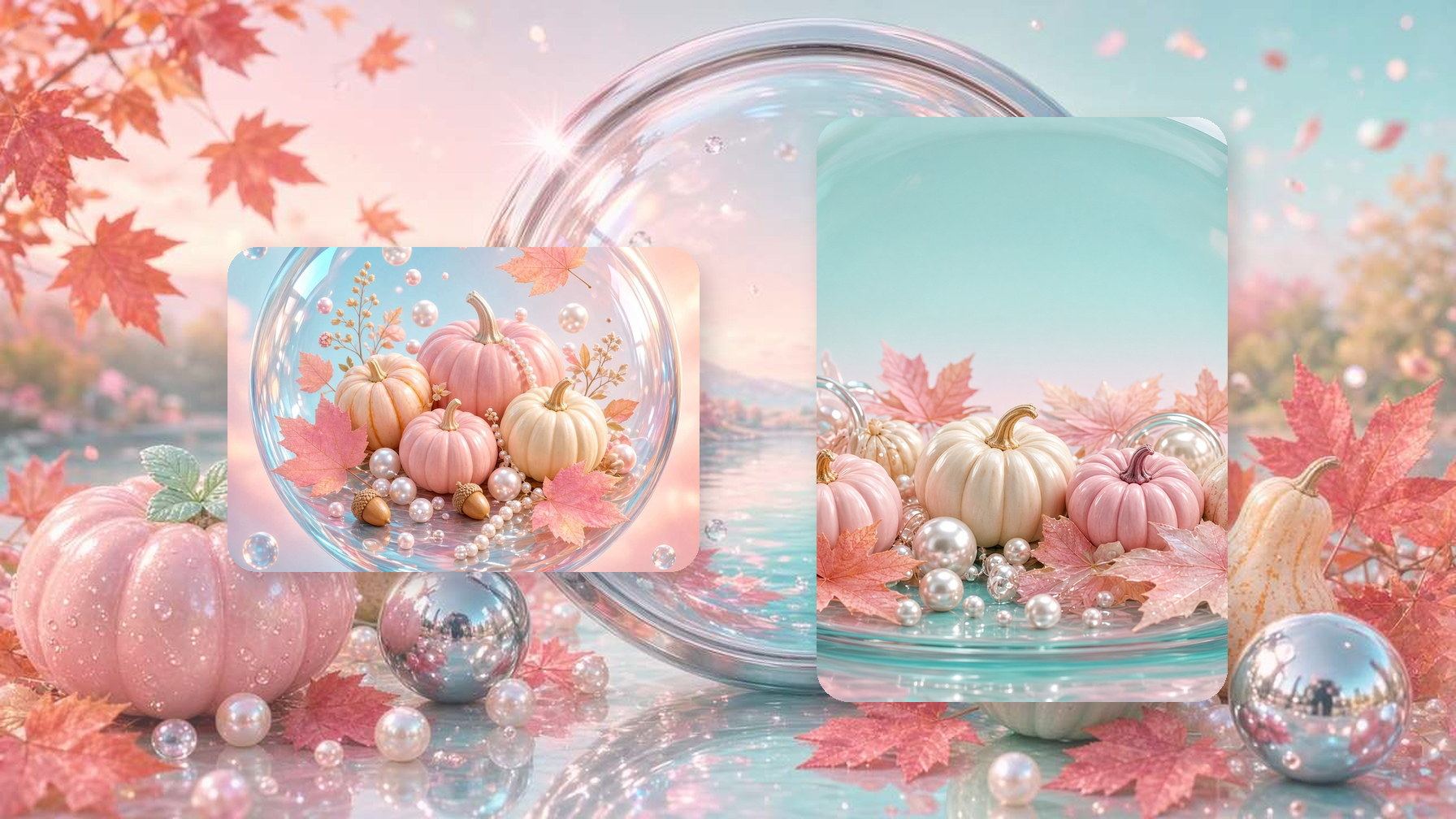 Pumpkin Bubble digital wallpaper